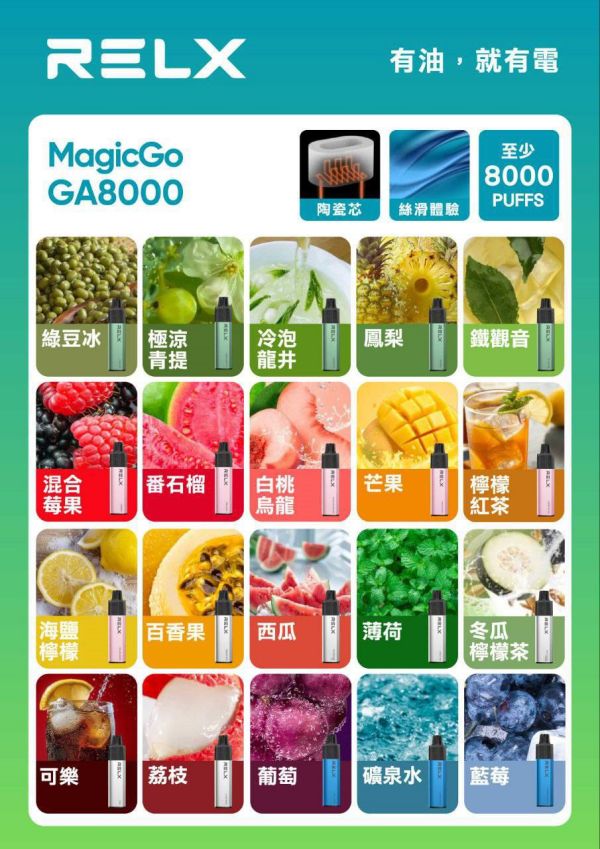 RELX悅刻8000口一次性電子煙 正品現貨 拋棄式電子煙購